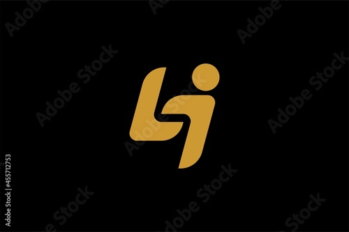 Letter LI logo design vector. Abstract font logo design. photo