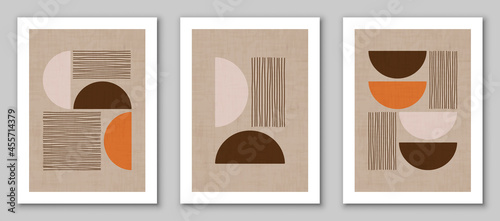 Set of abstract geometric backgrounds. Modern  composition, design for cover, wallpaper,  home decoration, wall art.