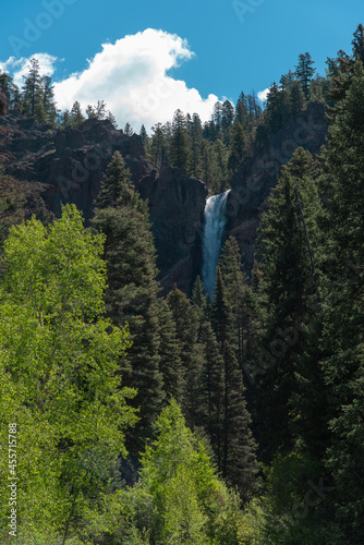 waterfall in the rockies