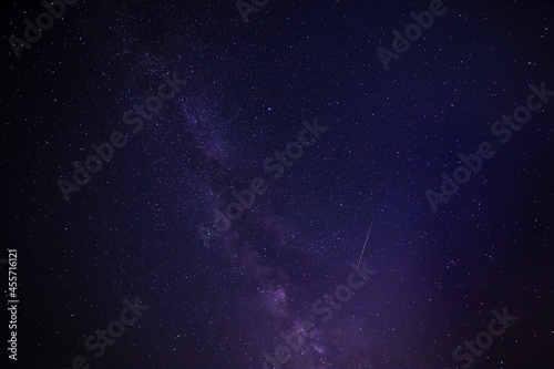 Milky Way galaxy in dark night sky © romantiche
