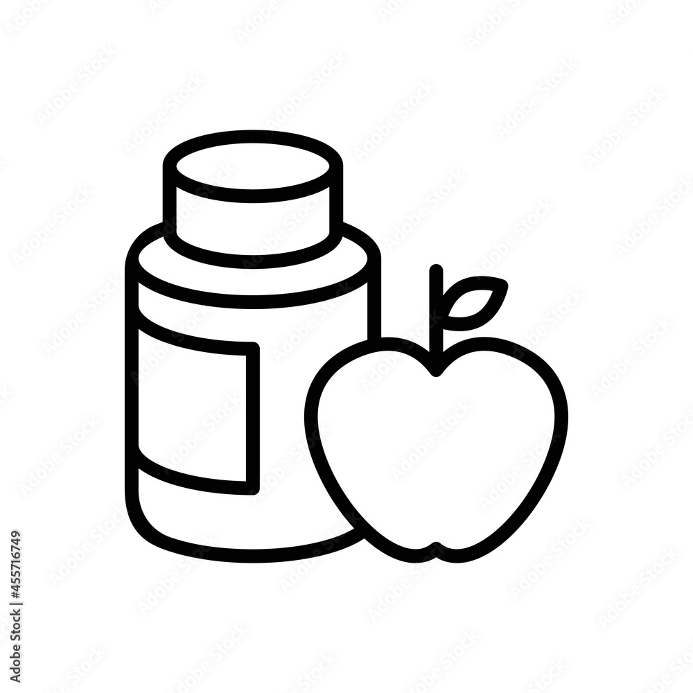 Diet icon vector. Proper nutrition illustration sign. slimming symbol.