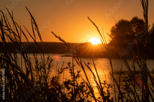 sunset on the river