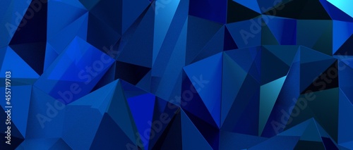 Abstract 3D triangular low poly style gradient background. Darker