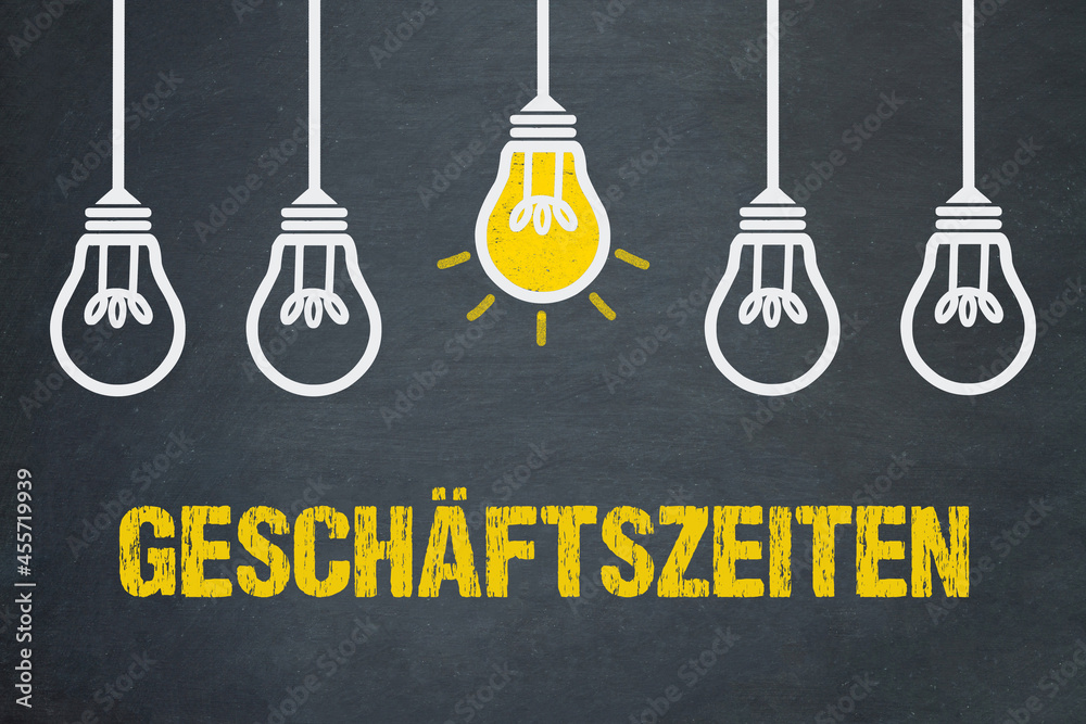 Fototapeta premium Geschäftszeiten 