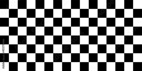 Black and white geometric seamless pattern of a chessboard. Empty chess board. Vector illustration.