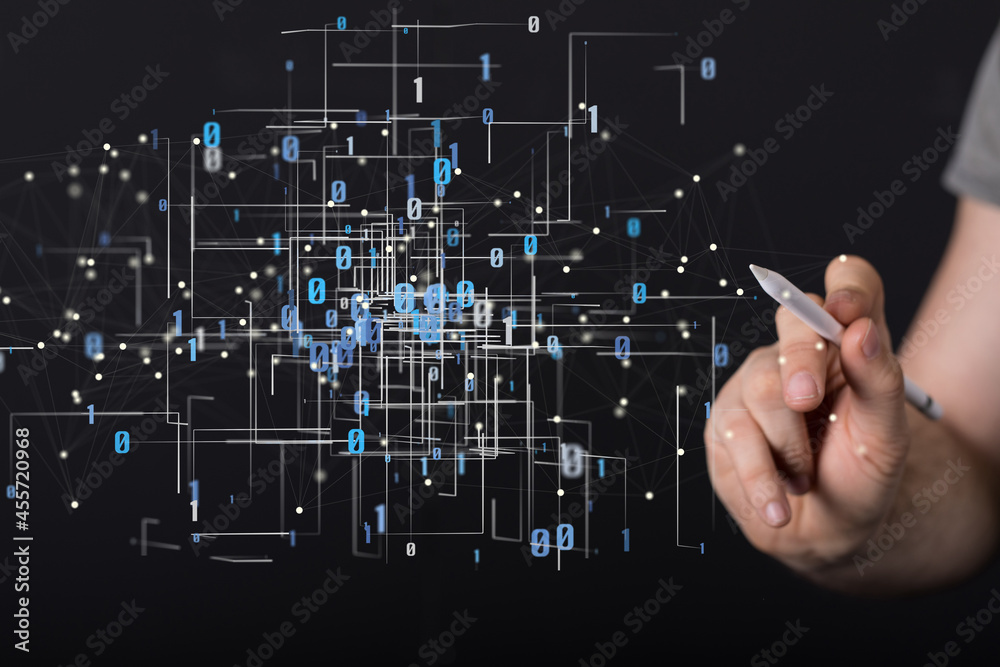 Fototapeta premium Telecommunication network and wireless mobile internet