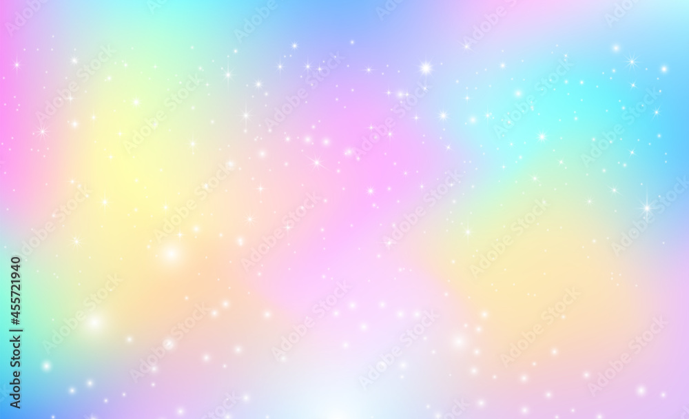 Rainbow holographic festive abstract background. Rainbow gradient.