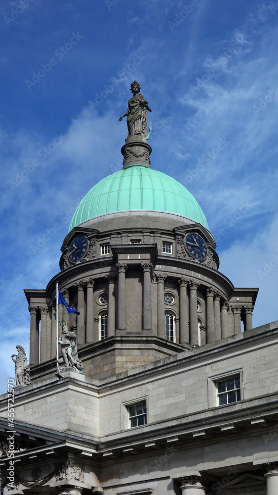 The Custom House of Dublin, river Liffey, Ireland