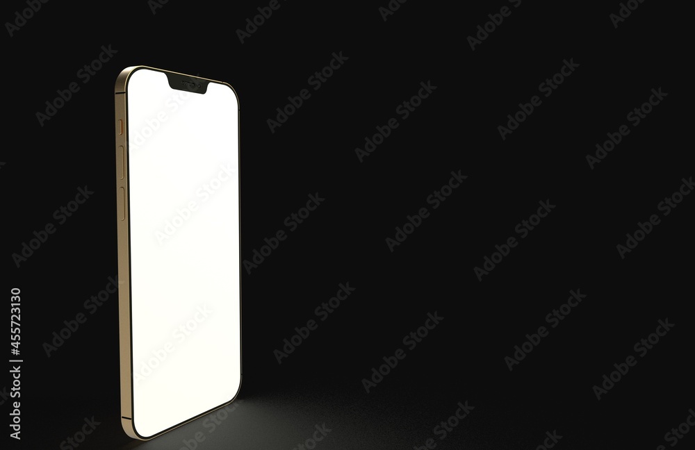 smartphone With Blank Screen in 3d smartphone With Blank Screen in 3d