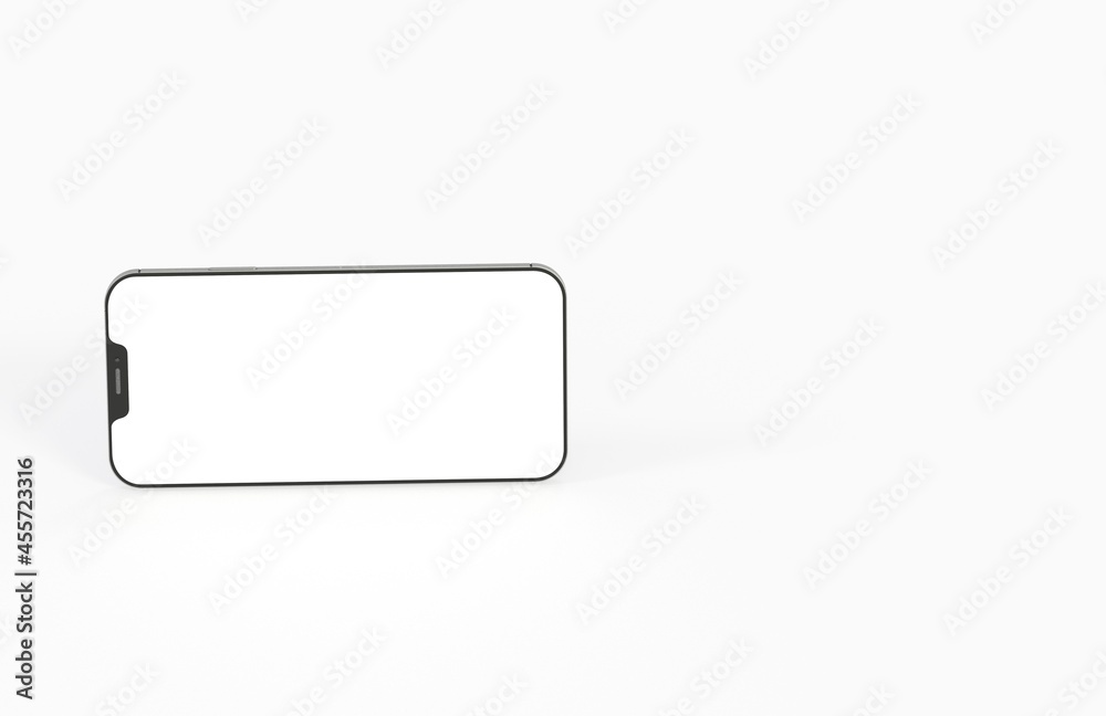 smartphone With Blank Screen in 3d smartphone With Blank Screen in 3d