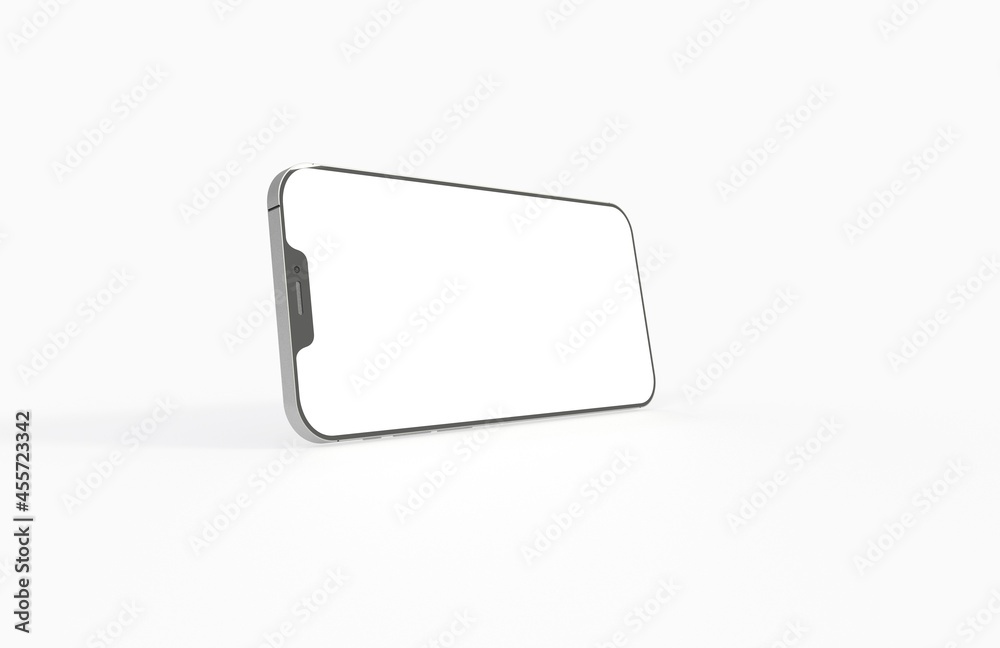 smartphone  With Blank Screen in 3d