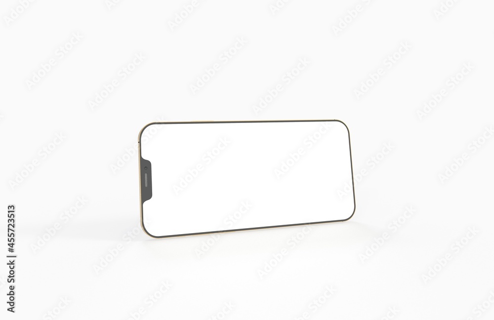smartphone With Blank Screen in 3d smartphone With Blank Screen in 3d