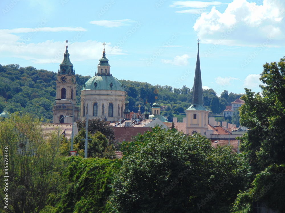 Naklejka premium POSTALES DE PRAGA