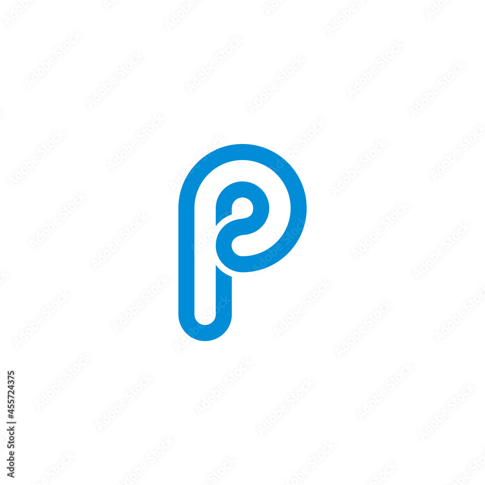 letter p loop cute design symbol logo vector letter p loop cute design symbol logo vector
