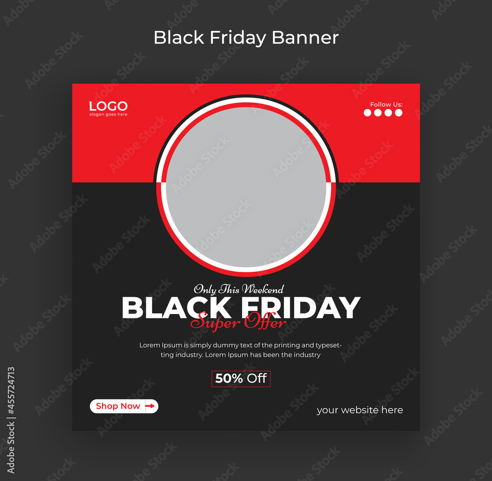 Black Friday weekend sale Social media Banner Template and web banner Design Black Friday weekend sale Social media Banner Template and web banner Design