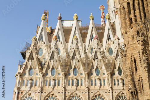Photography Detail of the new part of the Sagrada Familia in Barcelona.