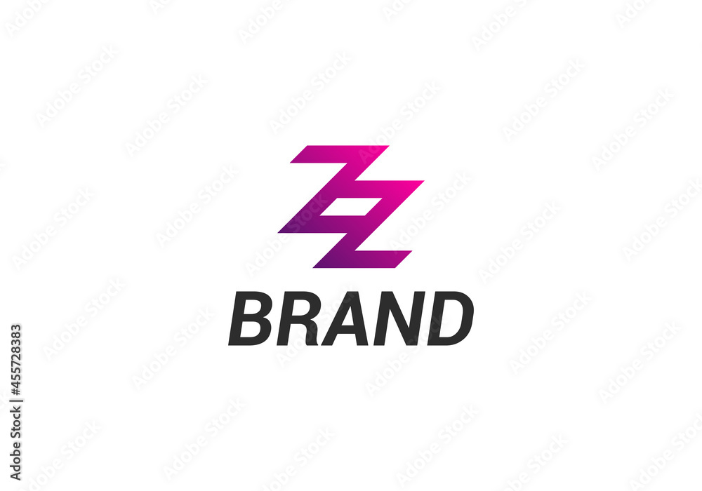 Obraz premium Letter ZZ Modern Logo Template Vector. ZZ monogram logo vector. ZZ symbol vector. 