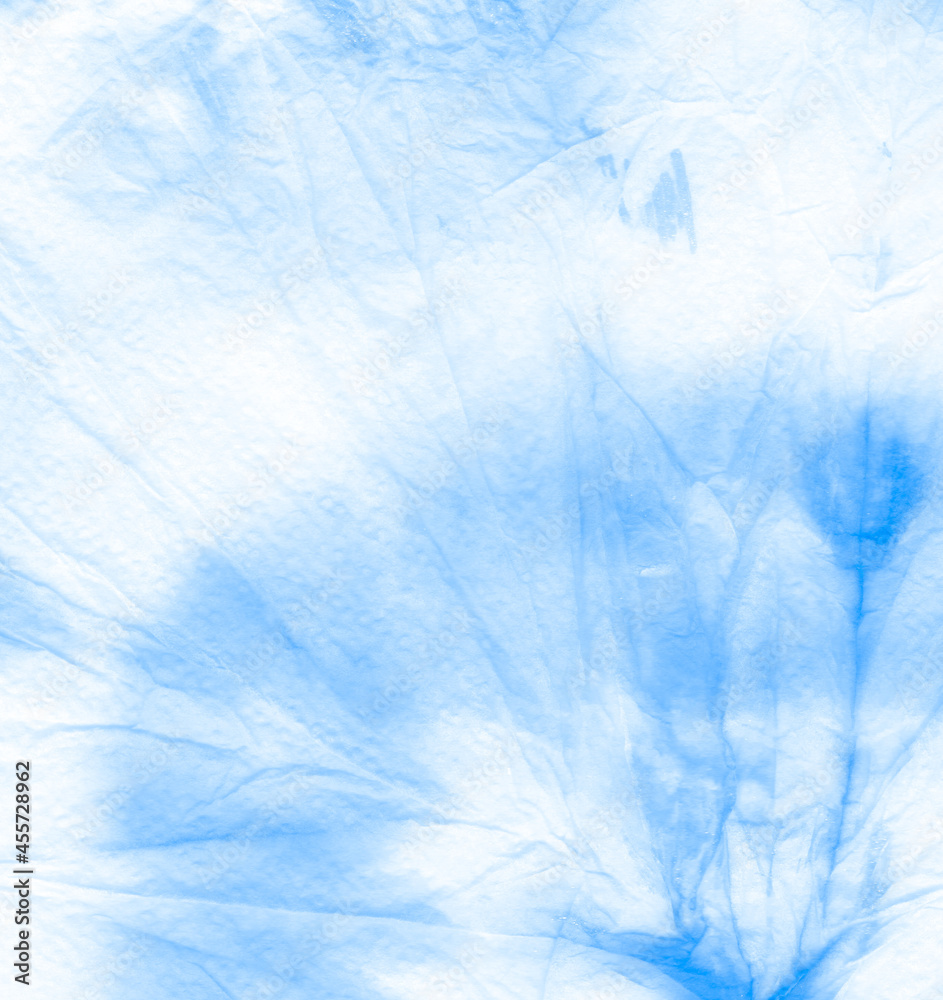 Fototapeta premium Indigo Printed Tie. Dyed Print Silk Designs.
