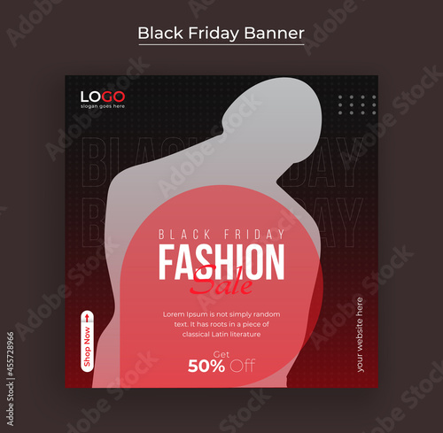 Black Friday weekend sale Social media Banner Template and web banner Design