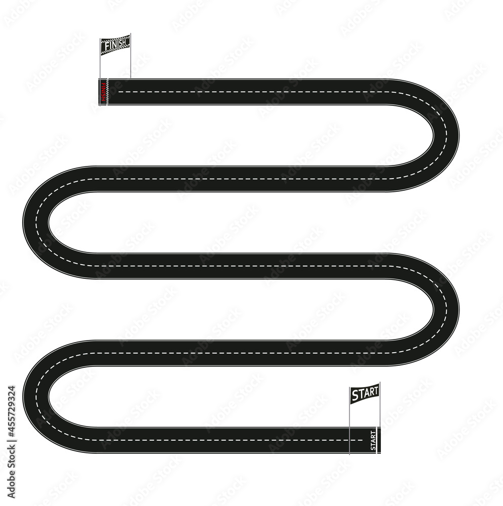 Obraz premium Start and finish line for race. vector