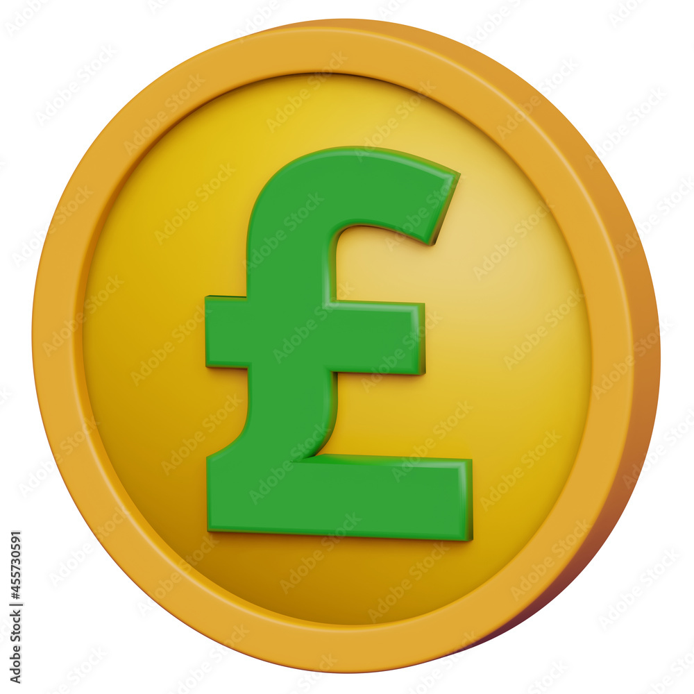 Pound 3D coin. Money currency 3D coin illustration Pound 3D coin. Money currency 3D coin illustration