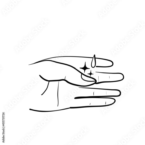 hand drawn doodle nail care illustration vector