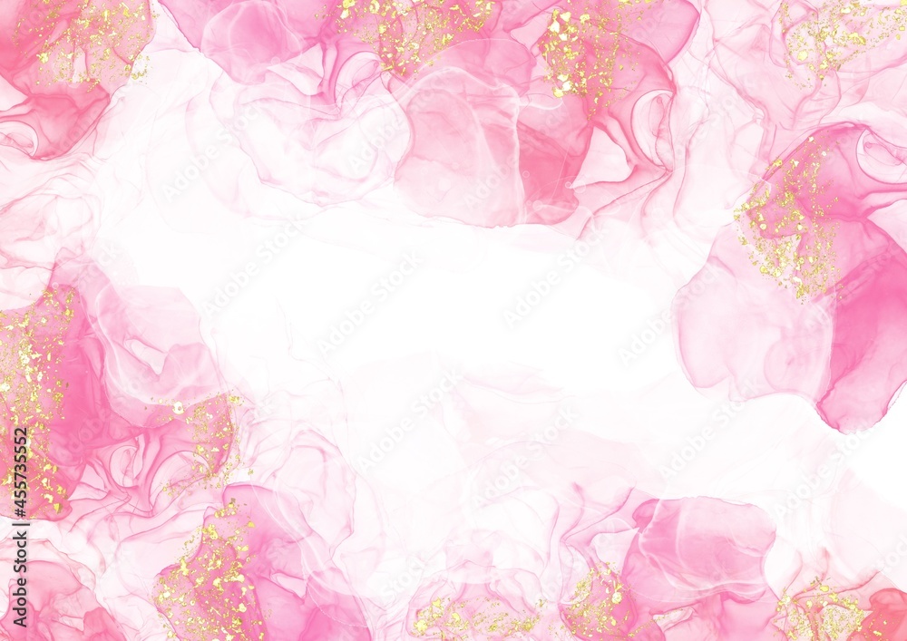 テクスチャー 背景 アルコールインク 水彩 ピンク キラキラ グリッター Stock Illustration Adobe Stock