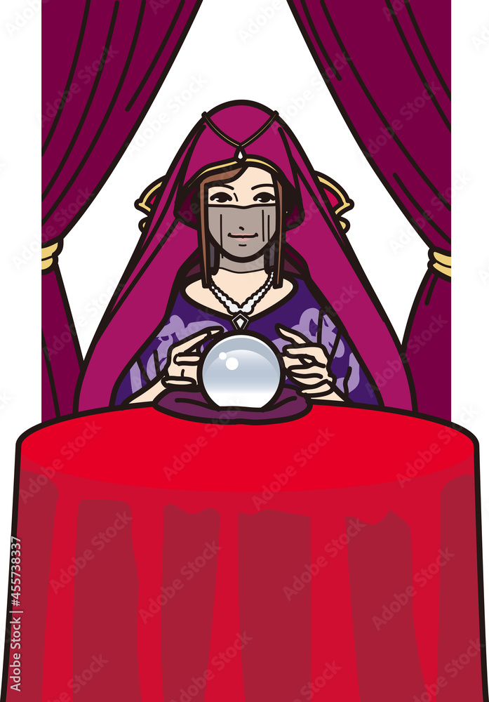 水晶玉で占う占い師 Stock Vector Adobe Stock