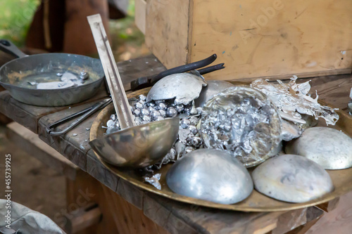 metal silver base smelting blank, lead ball