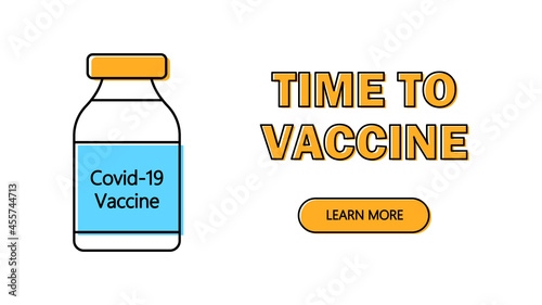 Time to vaccinate. Immunization. Fighting COVID-19. Vector illustration