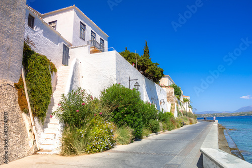 View of the amazing island of Spetses, Greece.