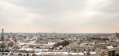Hungary Budapest 28.02.2018. Panoramic view of Budapest city center view from the top