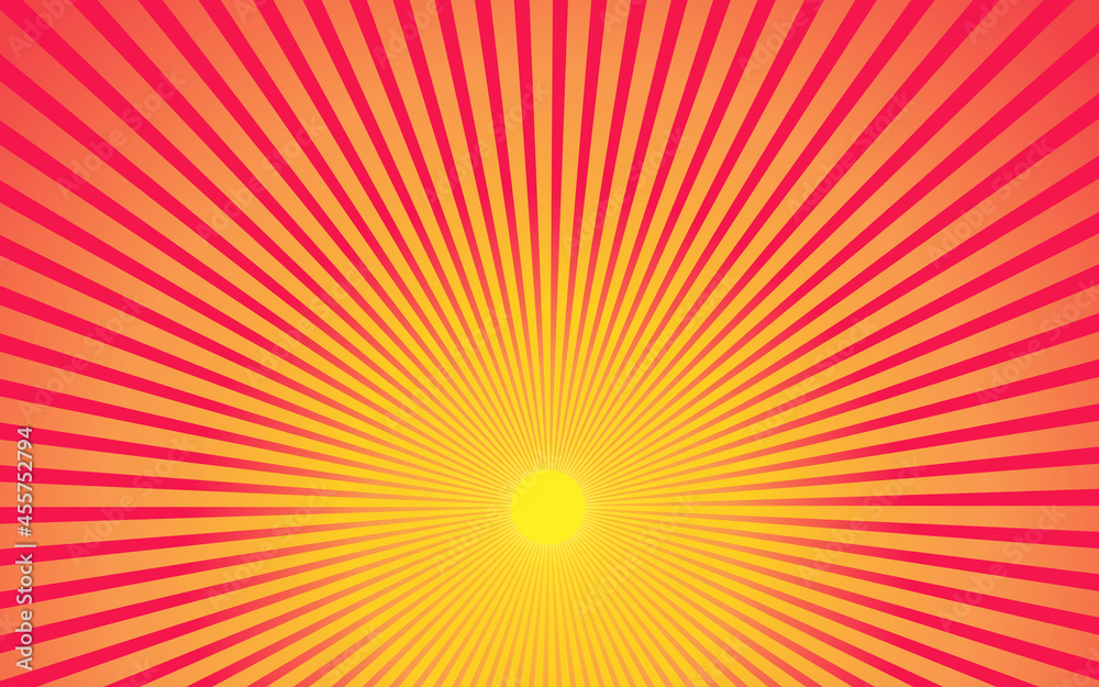 Orange Sunburst Pattern Background. Rays. Radial. Summer Banner. Vector Illustration Orange Sunburst Pattern Background. Rays. Radial. Summer Banner. Vector Illustration