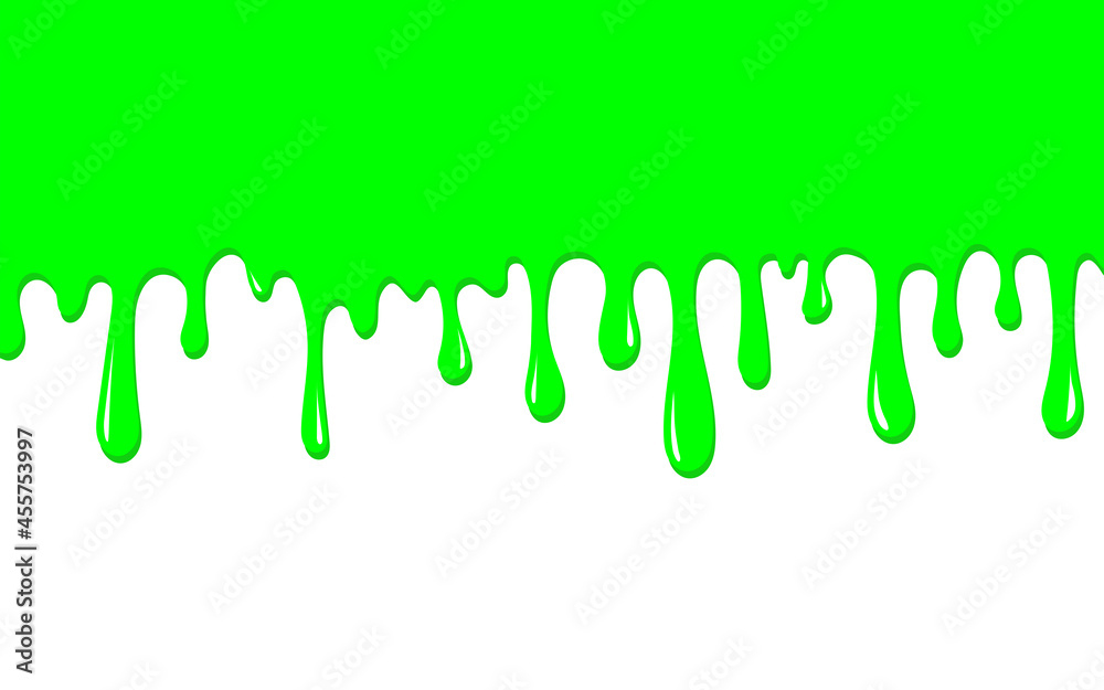 Paint dripping. Current acid green paint. Current drops. Green liquid ...