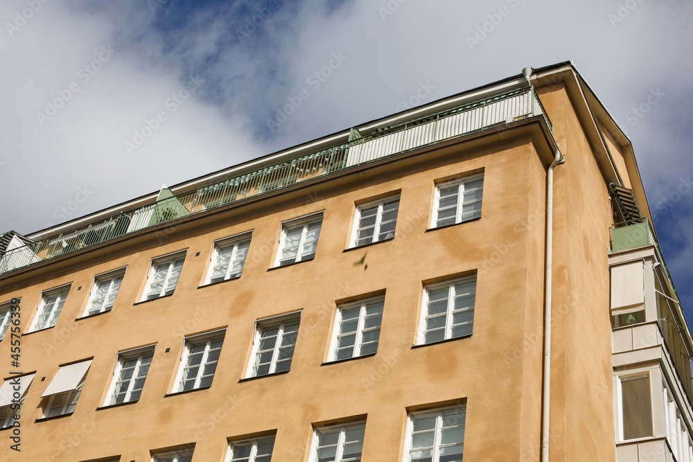 Beautiful old buildings in the city of Stockholm