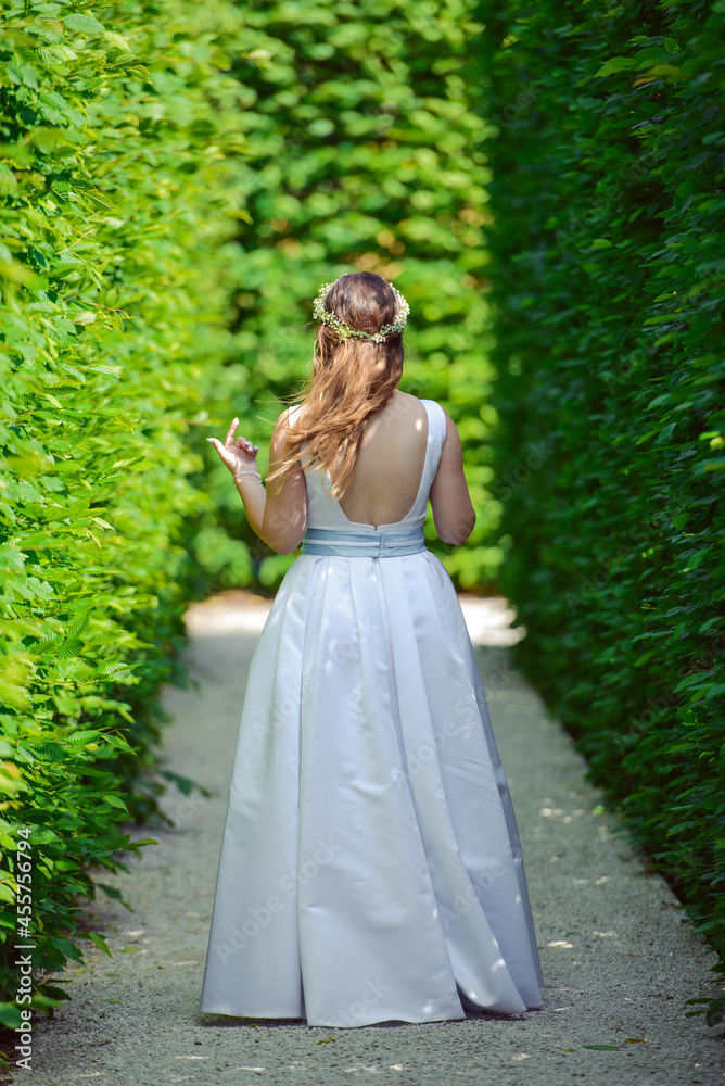 Bride and groom at a photo session in the nature Bride and groom at a photo session in the nature
