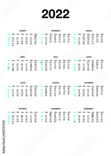 Calendário 2022