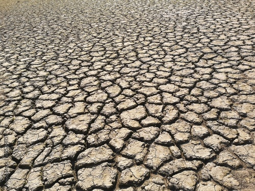ground cracked by drought