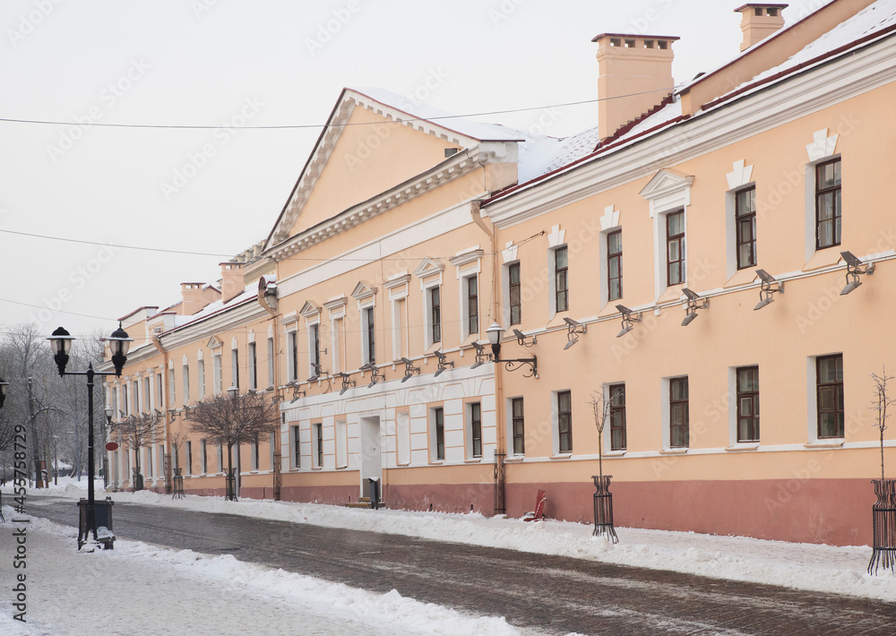 Soviet street in Grodno. Belarus