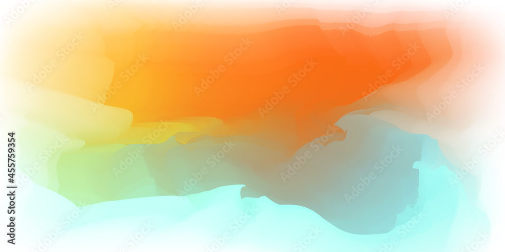 Sky Clouds Acrylic Painting Artistic Texture Background. Artwork Backdrop Design Banner Template.