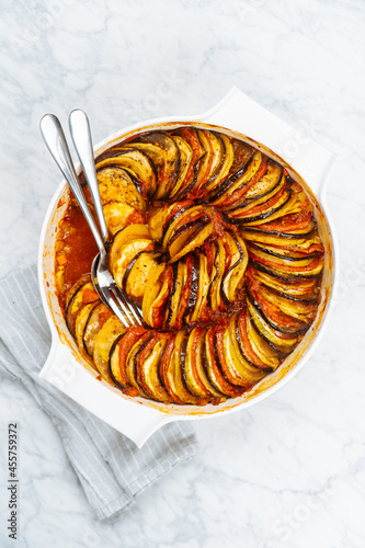 Serving ratatouille