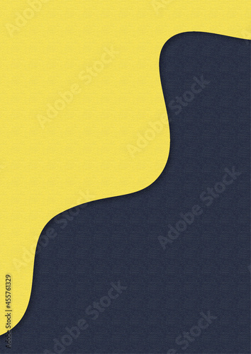 yellow and black abstract geometric shape paper texture background vector illustration