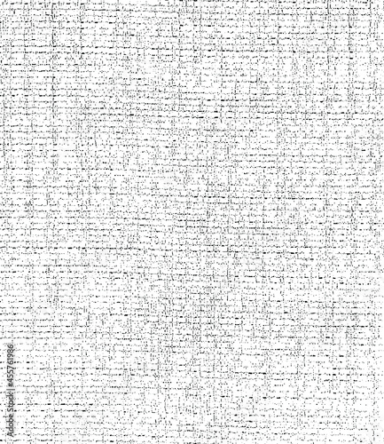 Vector fabric texture. Distressed texture of weaving fabric. Grunge background. Abstract halftone vector illustration. Overlay to create interesting effect and depth. Black isolated on white. EPS10.