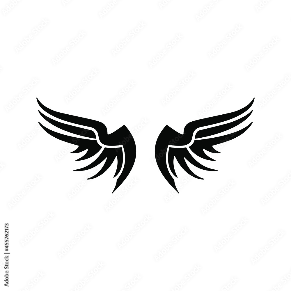 Obraz premium Angel wings icon vector. fly illustration sign collection. pilot symbol. wings logo.