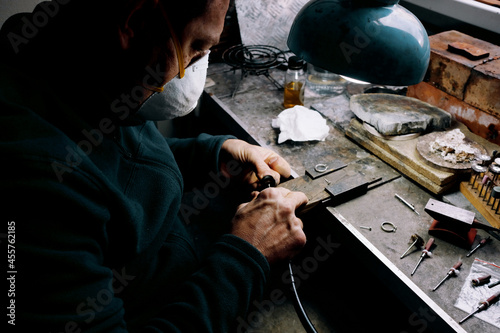 Jeweler On His Wokshop photo