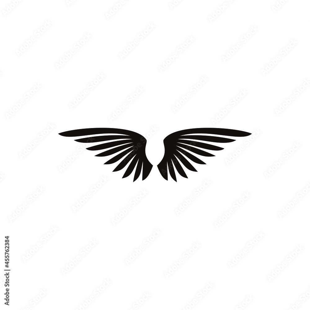 Obraz premium Angel wings icon vector. fly illustration sign collection. pilot symbol. wings logo.