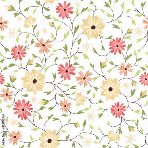 Swirl Flowers Pattern Design