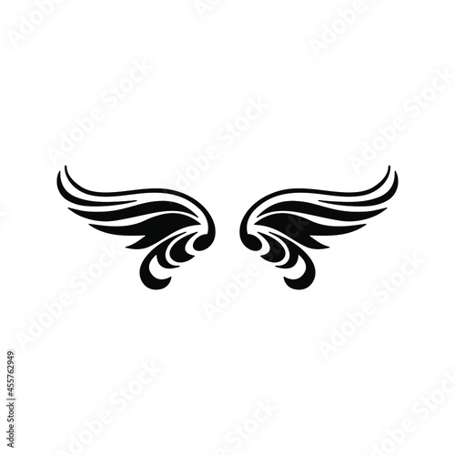 Angel wings icon vector. fly illustration sign collection. pilot symbol. wings logo.