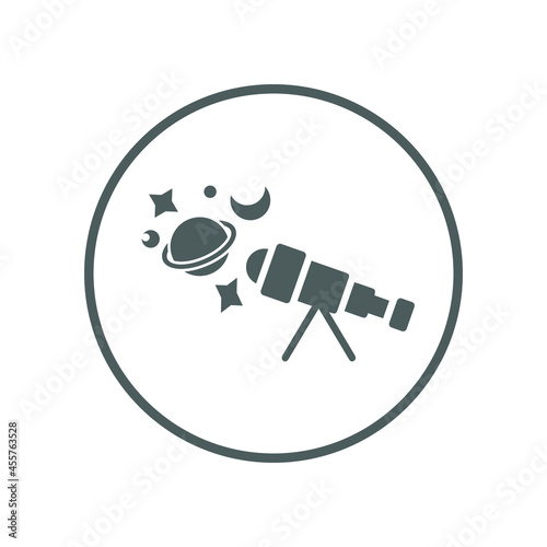 Astronomy icon. Gray color design.
