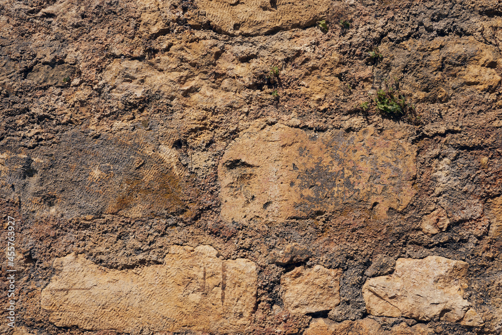 A rare vintage wall in Crete Greece as a natural background.